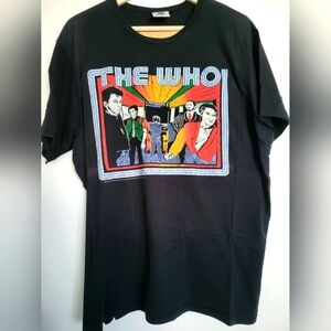 The Who Band Tshirt 2005 Vintage Reissue Graphic Tshirt Soft Worn Faded Rock, XL